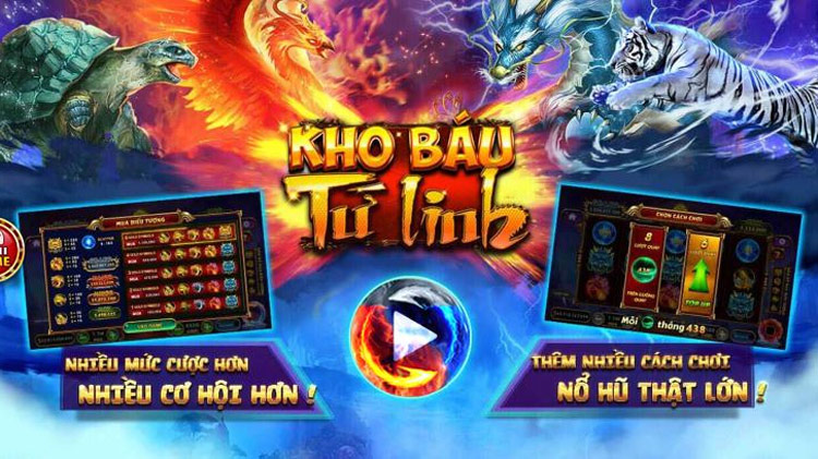 nổ hũ kho báu tứ linh